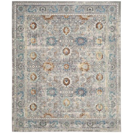 Safavieh 9 x 12 ft. Mystique Power Loomed Large Rectangle Area Rug, Grey and Multi MYS924R-9